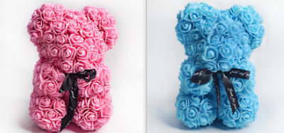 Valentine's Day Gift, Eternal Flower Rose, Teddy Bear PE Foam Bear.