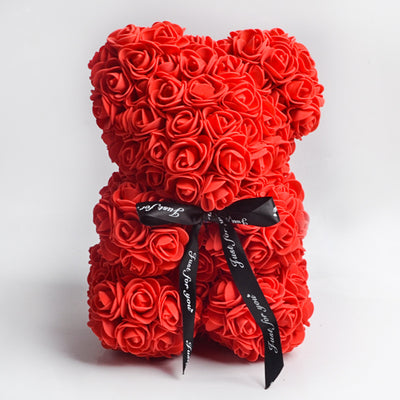 Valentine's Day Gift, Eternal Flower Rose, Teddy Bear PE Foam Bear.