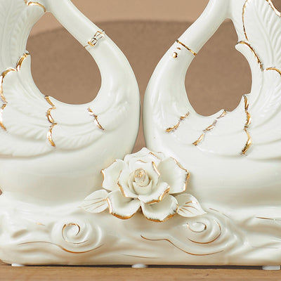 Swan Ornaments Ceramic Home Accessories Ornaments