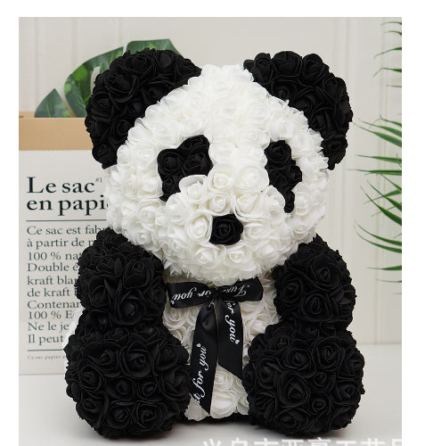 Valentine's Day Gift, Eternal Flower Rose, Teddy Bear PE Foam Bear.