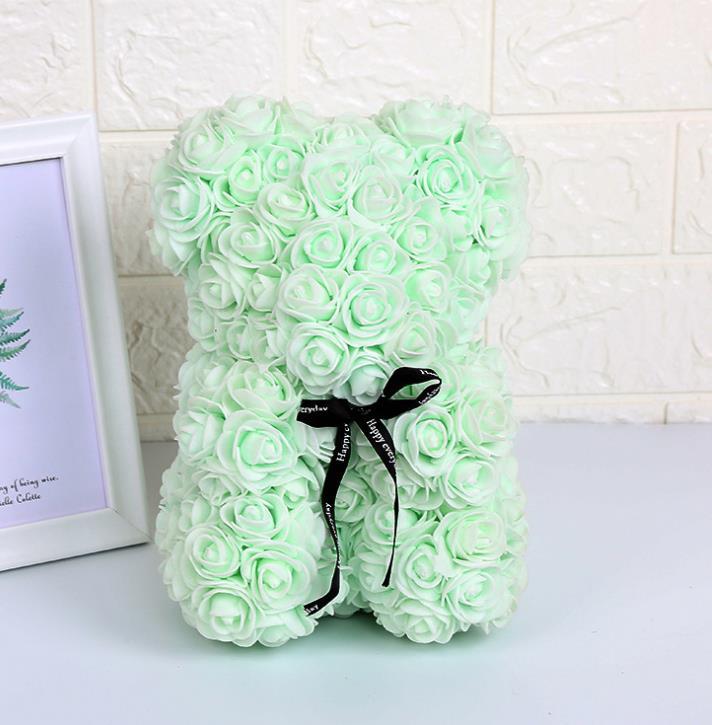 Valentine's Day Gift, Eternal Flower Rose, Teddy Bear PE Foam Bear.