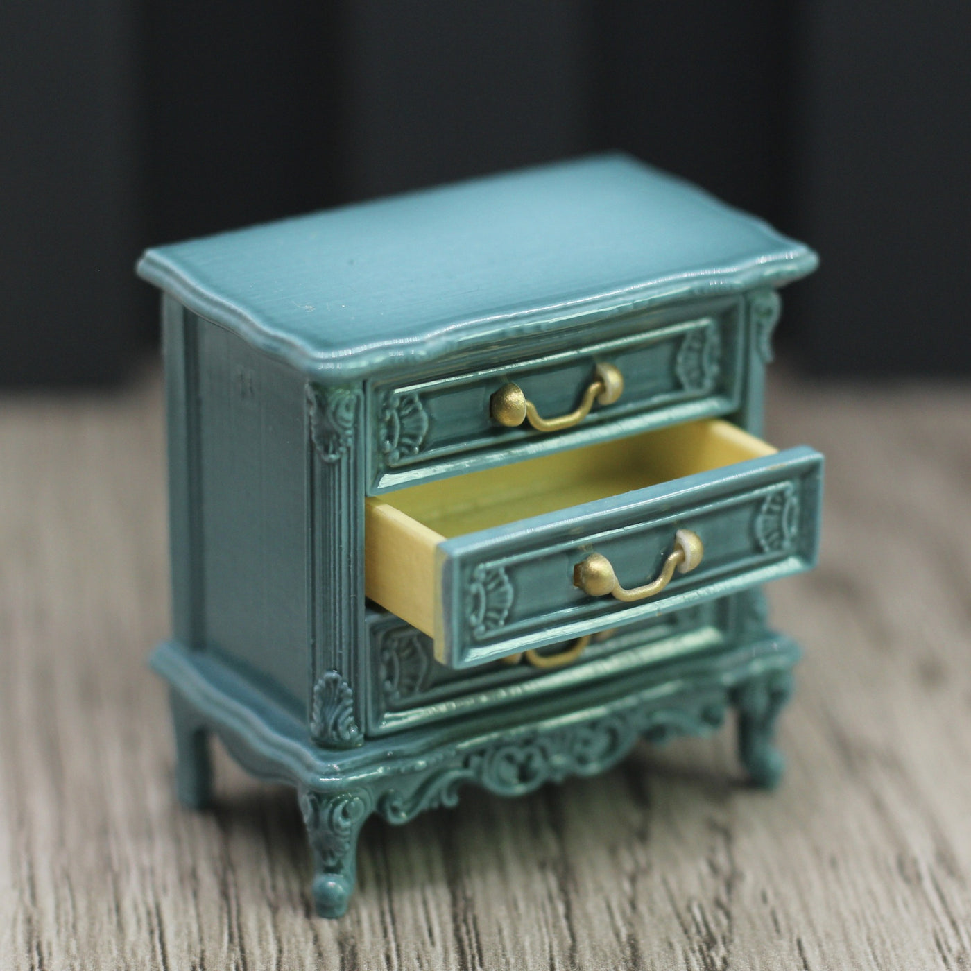 Miniature Dollhouse Accessories Scene Bedroom Bedside Table Model