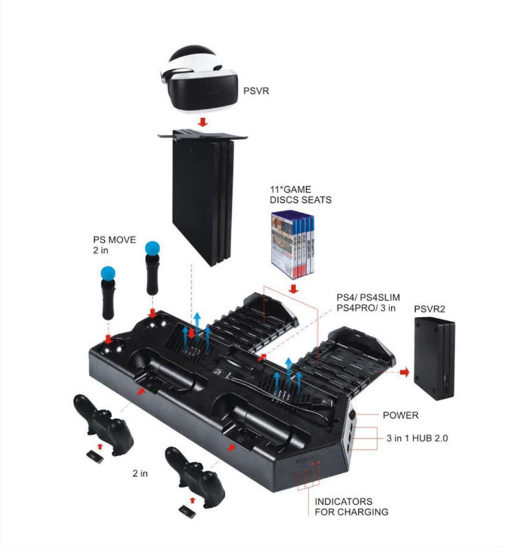 PS4 multi-function charger charger