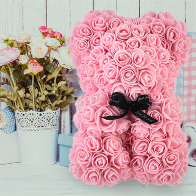 Valentine's Day Gift, Eternal Flower Rose, Teddy Bear PE Foam Bear.