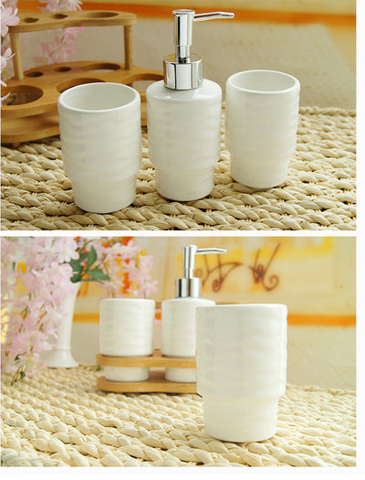 Bathroom Accessories Set Soap Dispenser/Toothbrush Holder/Tumbler