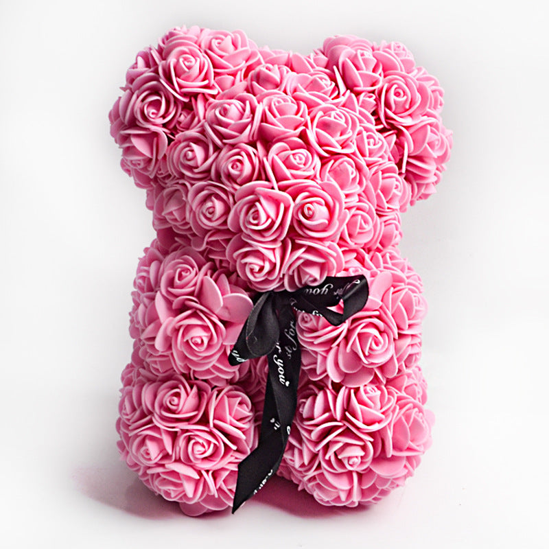 Valentine's Day Gift, Eternal Flower Rose, Teddy Bear PE Foam Bear.