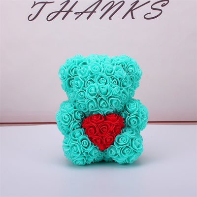 Valentine's Day Gift, Eternal Flower Rose, Teddy Bear PE Foam Bear.