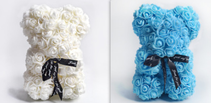 Valentine's Day Gift, Eternal Flower Rose, Teddy Bear PE Foam Bear.