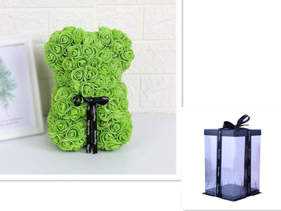 Valentine's Day Gift, Eternal Flower Rose, Teddy Bear PE Foam Bear.