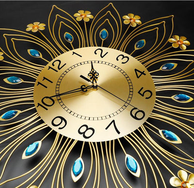 Luxury Clock Home Fashion Simple Flower-shaped Decorative Wall Clock