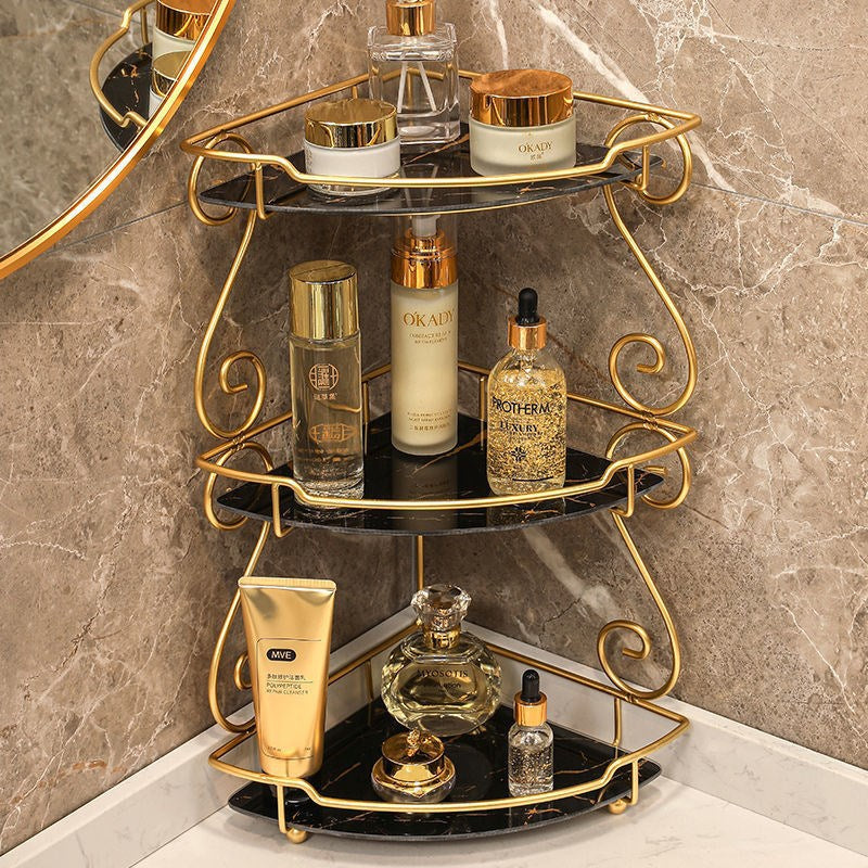 Light Luxury Triangle Bathroom Storage Shelf Vanity