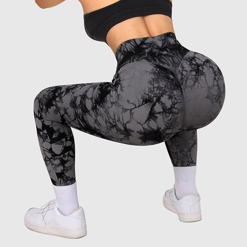 Seamless Tie Dye Leggings Women Yoga Pants Push Up Sport Fitness Running Gym