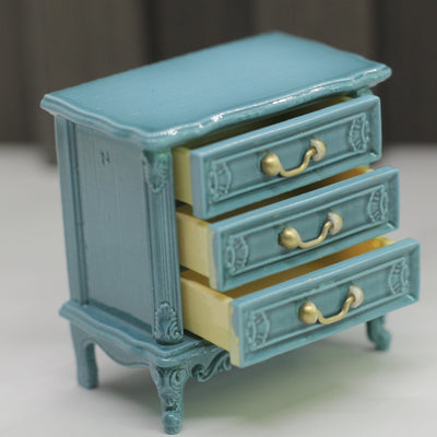 Miniature Dollhouse Accessories Scene Bedroom Bedside Table Model