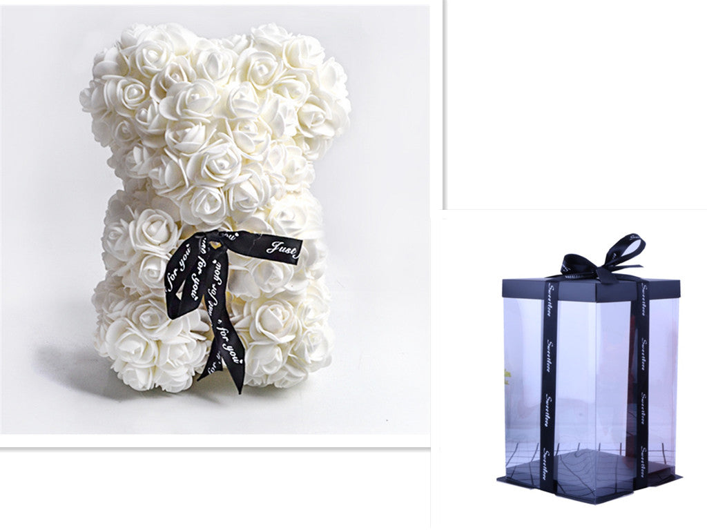 Valentine's Day Gift, Eternal Flower Rose, Teddy Bear PE Foam Bear.