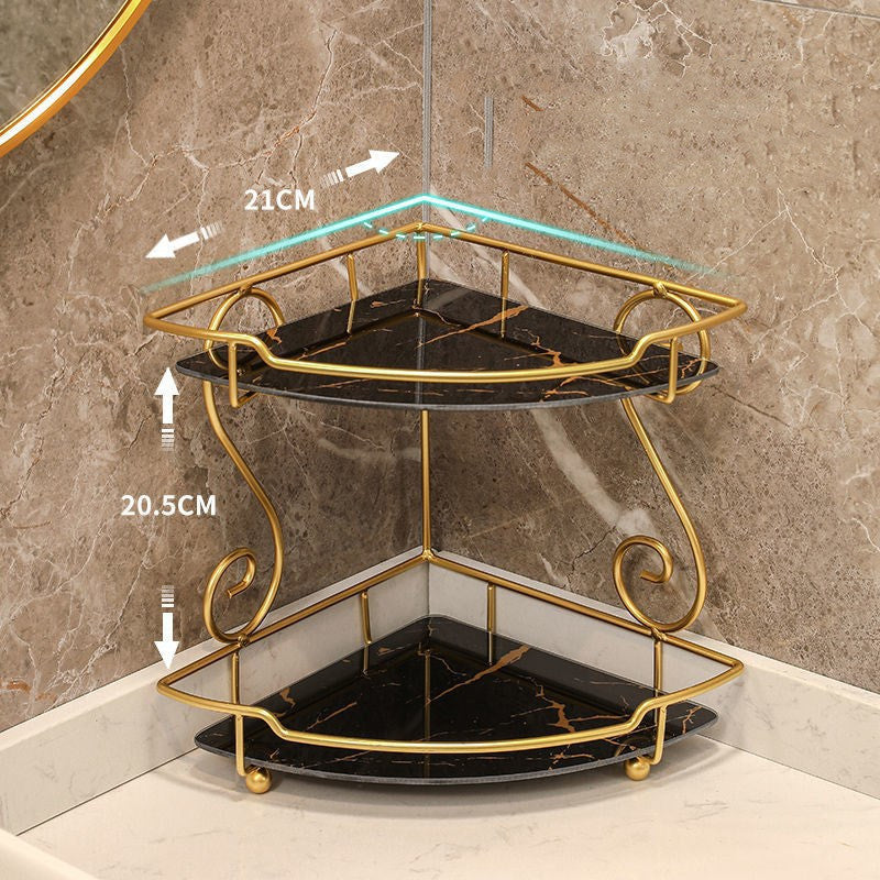 Light Luxury Triangle Bathroom Storage Shelf Vanity