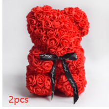 Valentine's Day Gift, Eternal Flower Rose, Teddy Bear PE Foam Bear.