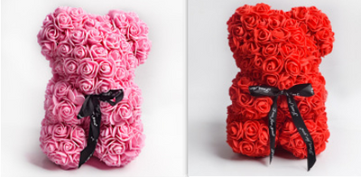 Valentine's Day Gift, Eternal Flower Rose, Teddy Bear PE Foam Bear.