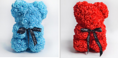 Valentine's Day Gift, Eternal Flower Rose, Teddy Bear PE Foam Bear.