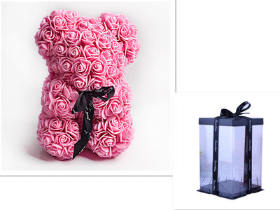 Valentine's Day Gift, Eternal Flower Rose, Teddy Bear PE Foam Bear.